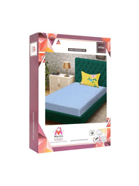 Myntra Elegant Homes Blue 300 TC Single Bedsheet with 1 Pillow Covers