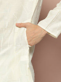 See Designs Men Embroidered Regular Thread Work Kurta with Pyjamas