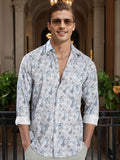 Bene Kleed Men Slim Fit Floral Printed Chest Pocket Casual Shirt