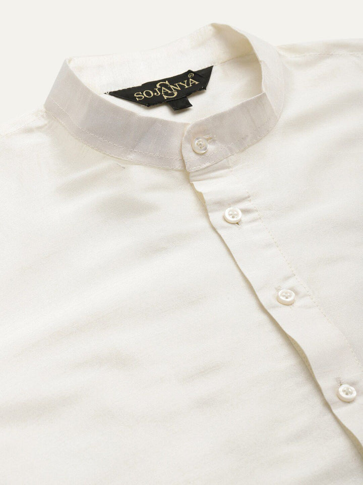 SOJANYA Manadrin Collar Kurta with Churidar & Nehru Jacket
