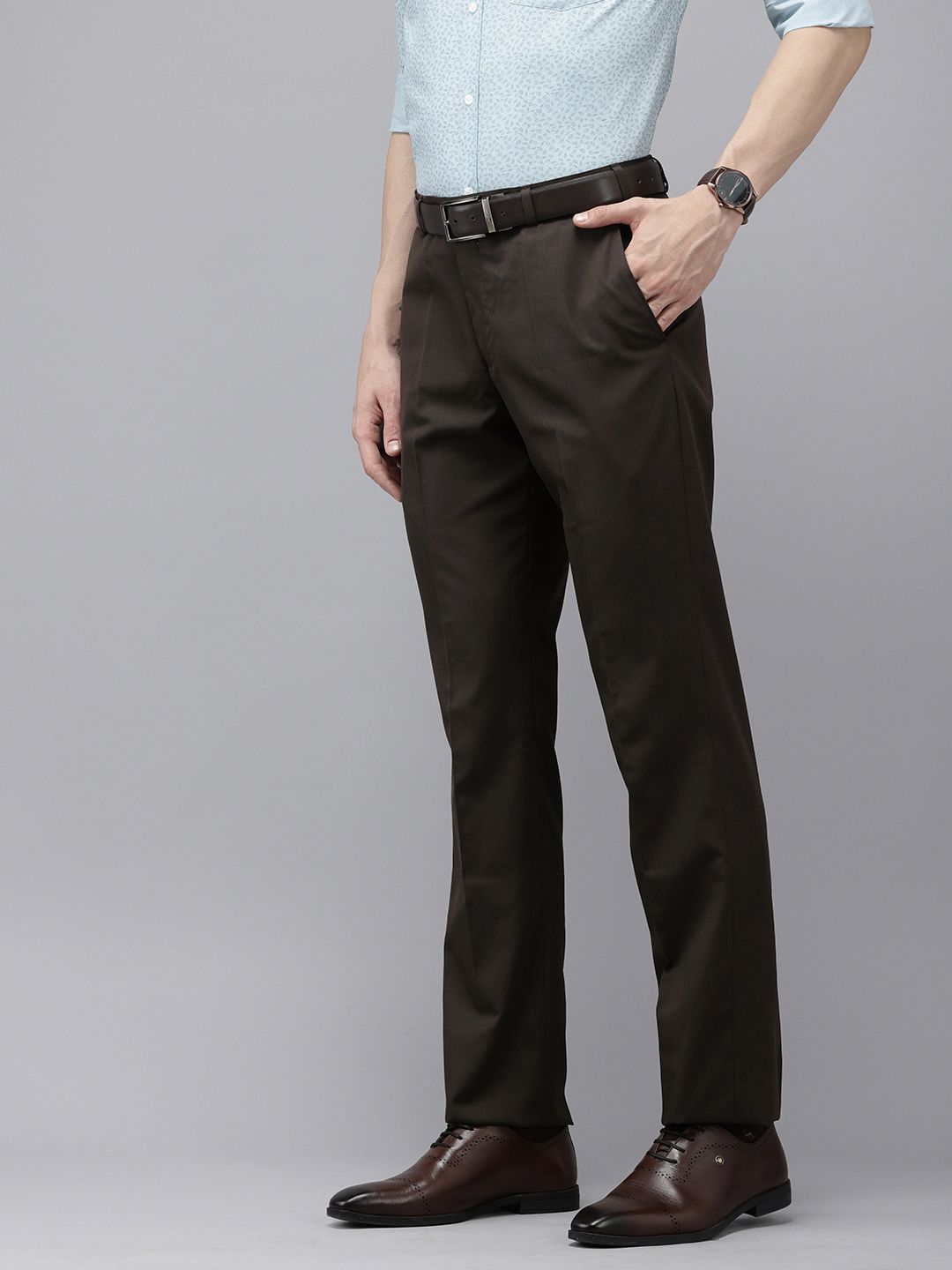 Park Avenue Men Solid Formal Trousers