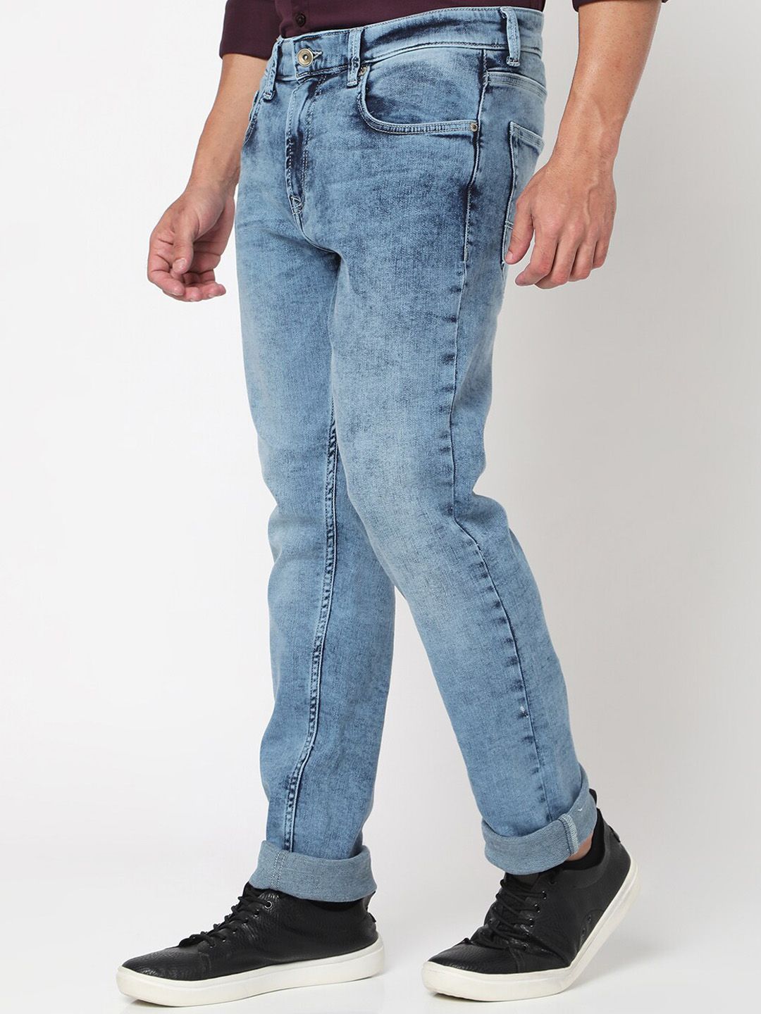 SPYKAR Men Relaxed Fit Low-Rise Heavy Fade Jeans