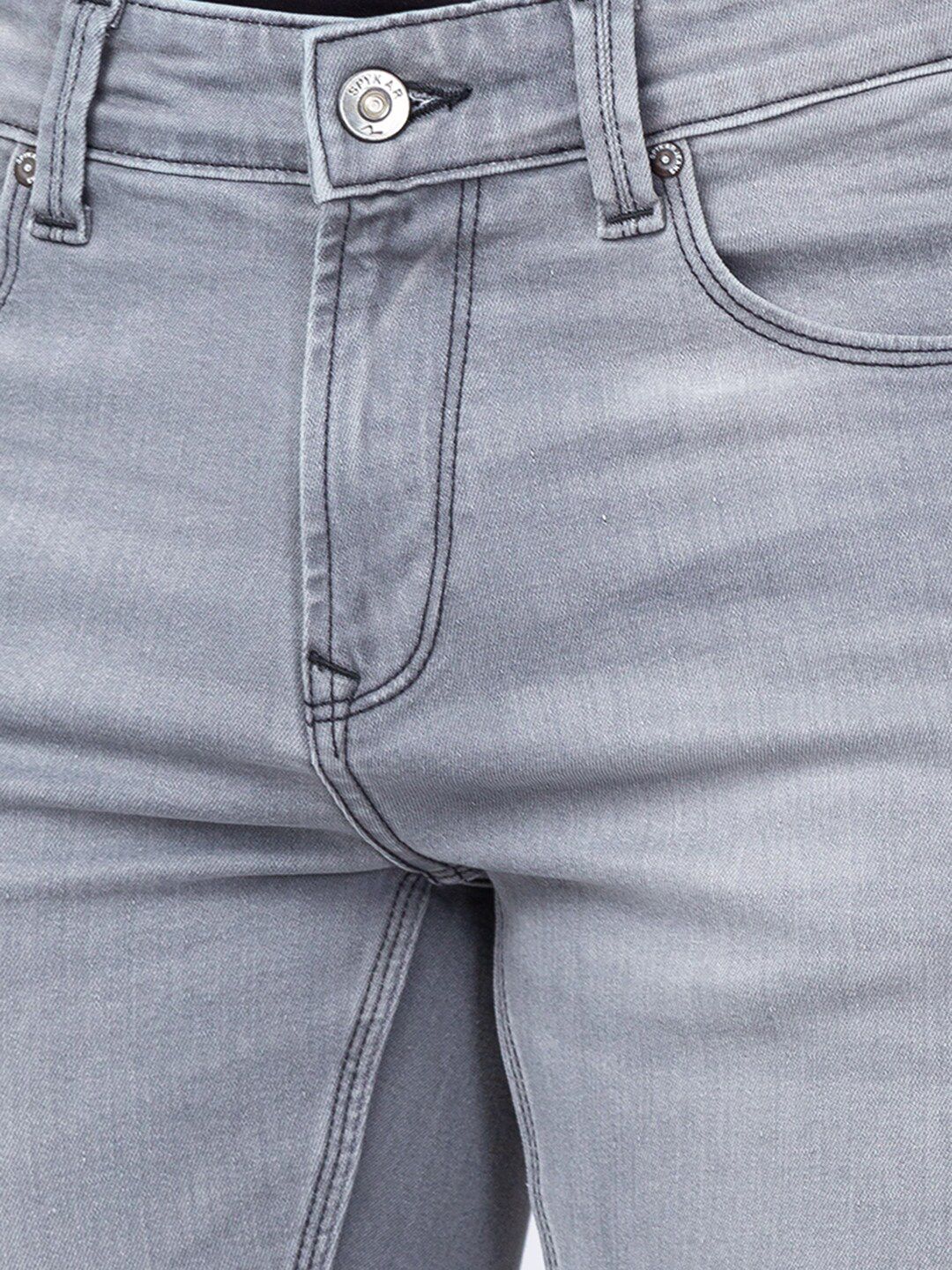 Spykar Men Slim sesuai dengan seluar jeans pudar berat rendah
