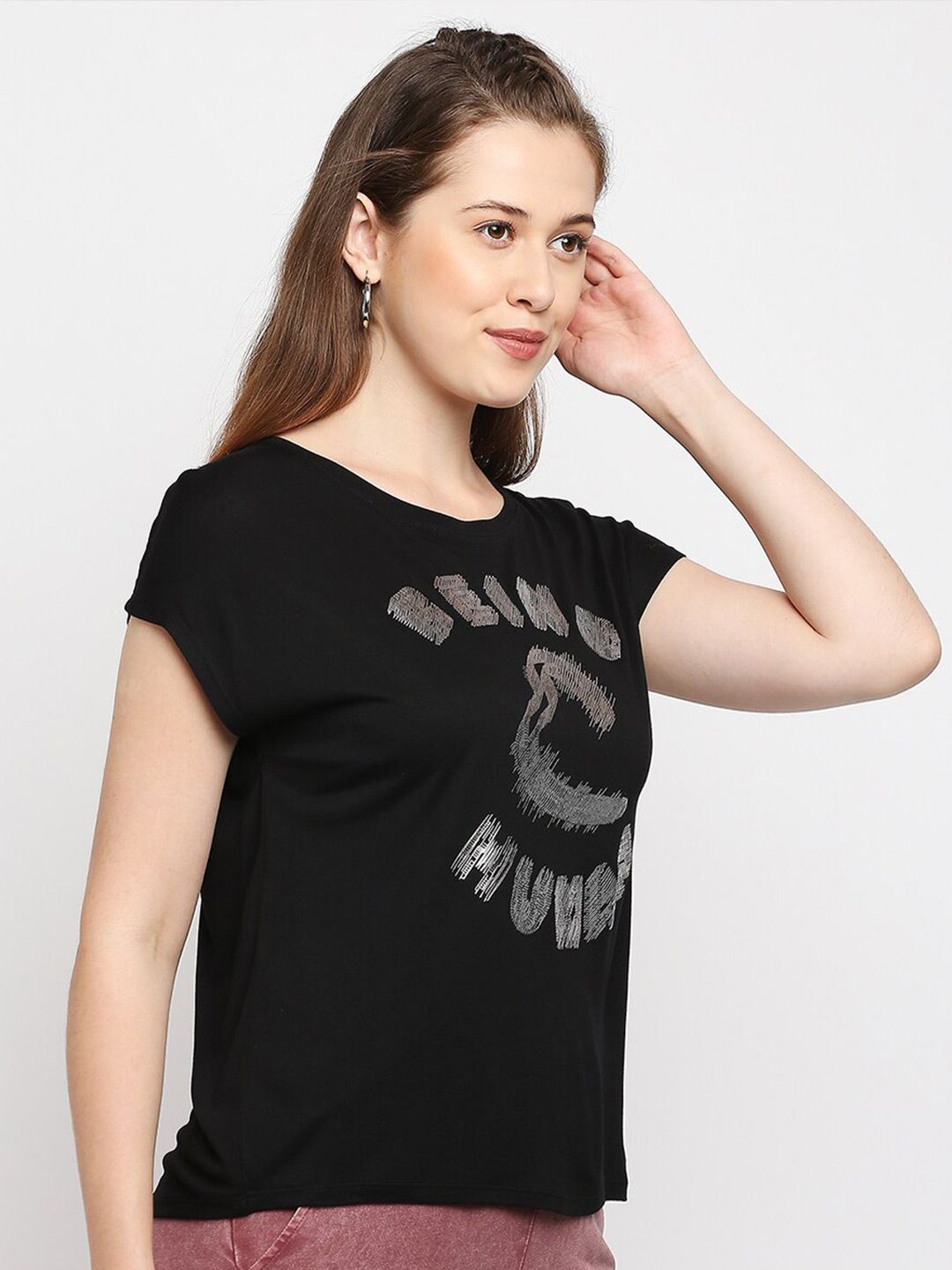 Being Human Typography Printed T-shirt