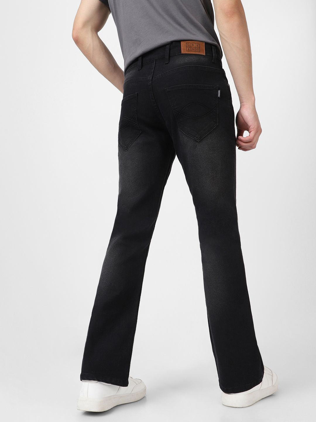 Urbano Fashion Men Bootcut Light Fade Stretchable Jeans