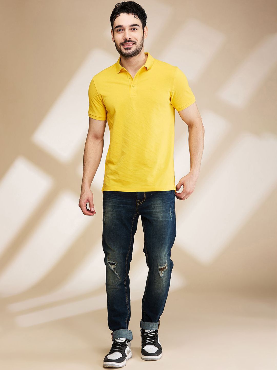 Being Human Men Slim Fit Mildly Distressed Light Fade Jeans