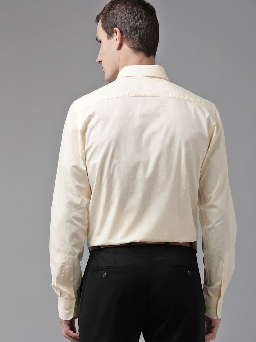 Park Avenue Slim Fit Printed Cotton Formal Shirt