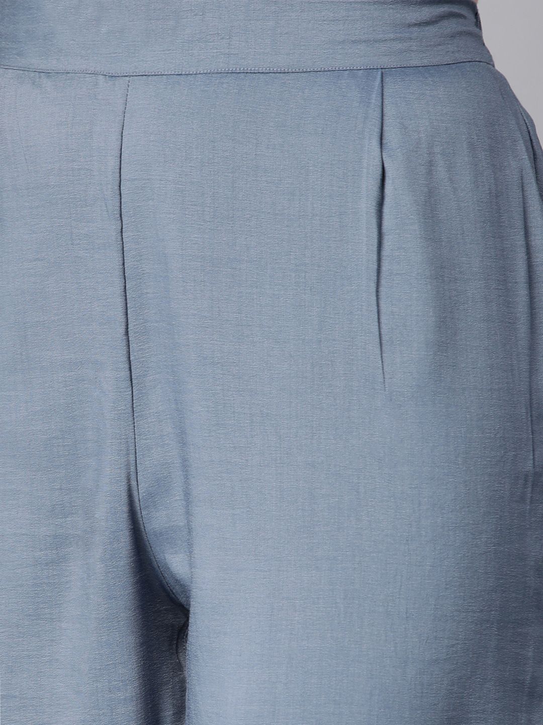 KALINI Striped Regular Thread Work Kurta With Trousers
