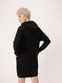 DressBerry Varsity Cool Printed Hooded T-shirt Dress