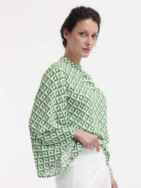 RAREISM Geometric Print Cotton Boxy Top
