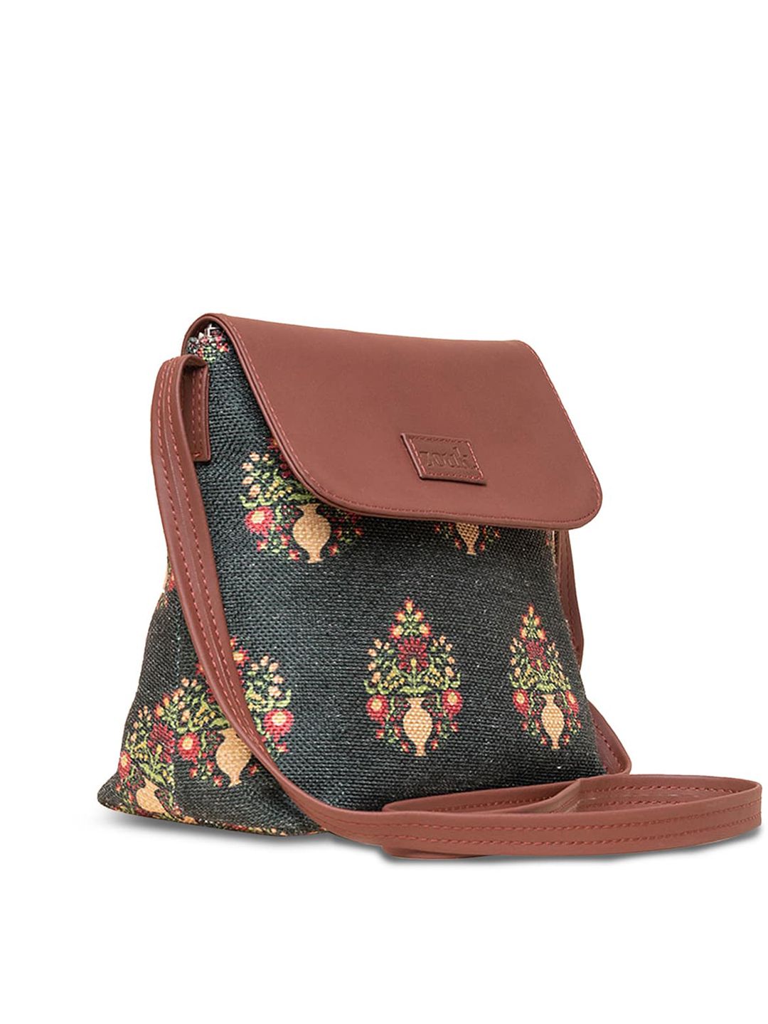 ZOUK Ethnic Motifs Printed Swagger Sling Bag