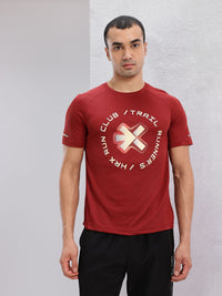 HRX by Hrithik Roshan Brand Logo Print Rapid-Dry Running T-shirt