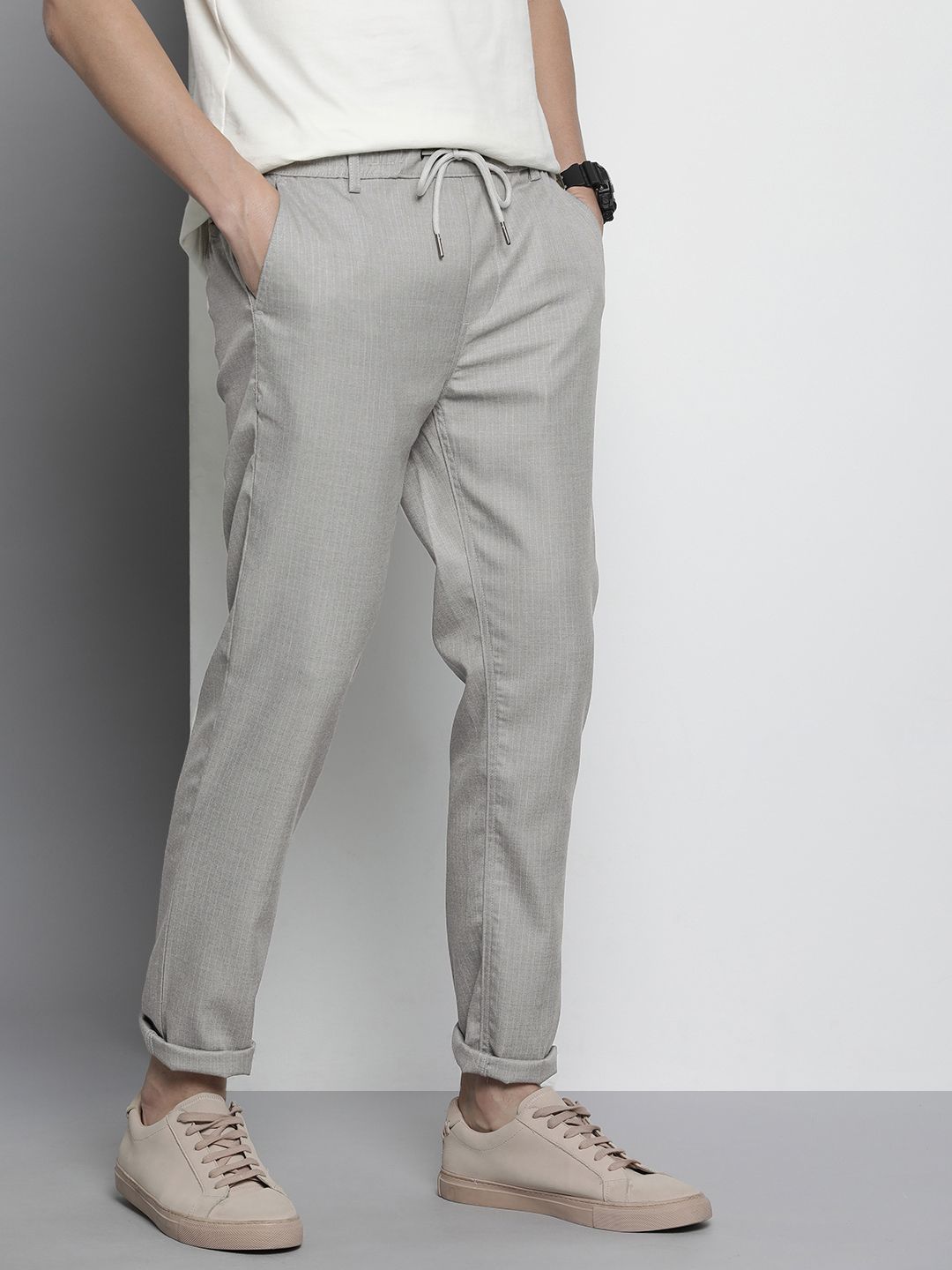 The Indian Garage Co Men Striped Trousers