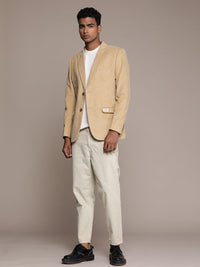 Mr Bowerbird Pure Cotton Corduroy Single-Breasted Tailored Fit Blazers