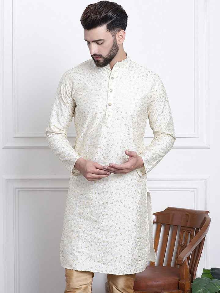 SOJANYA Kurta Lurus Kolar Mandarin Sulam Bunga