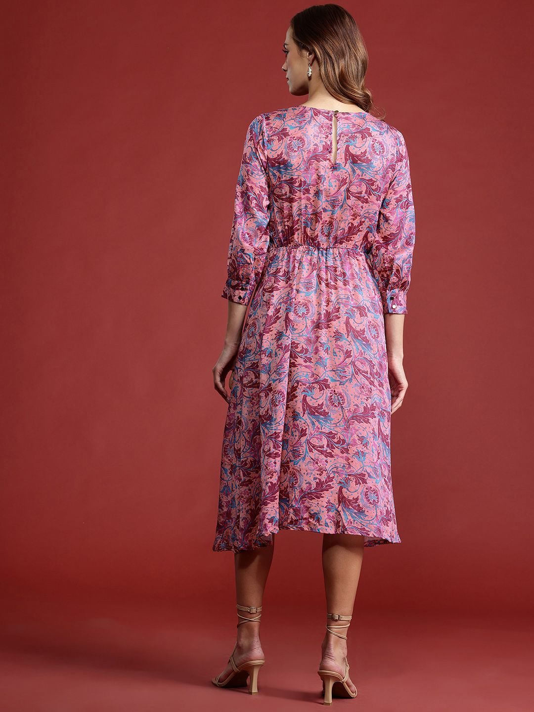 all about you Floral Print Fit & Flare Midi Dress