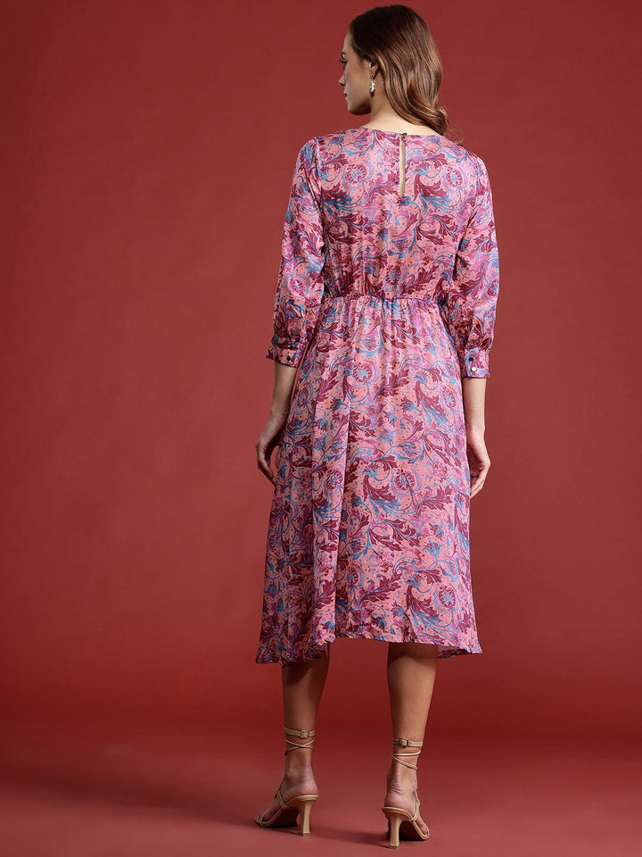 all about you Floral Print Fit & Flare Midi Dress