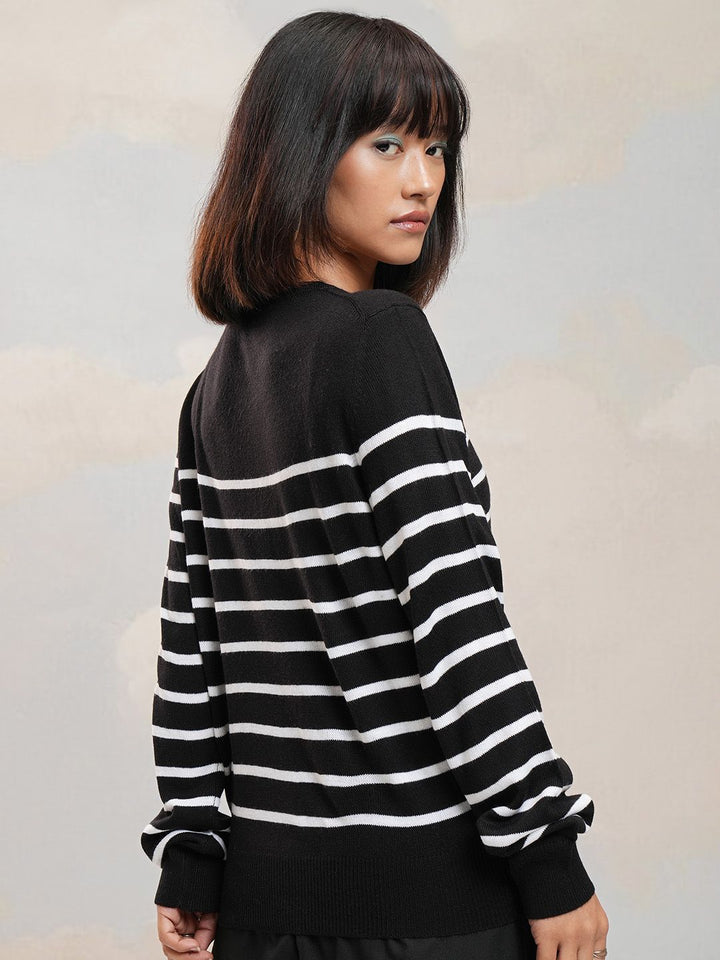 Tokyo Talkies Women Striped Pullover