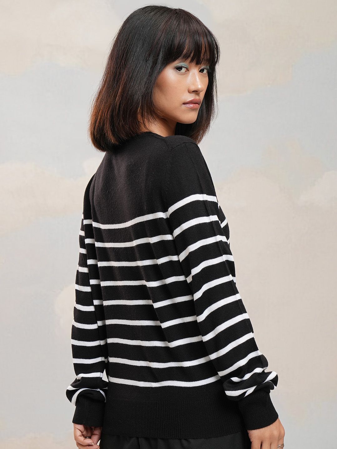 Tokyo Talkies Women Striped Pullover