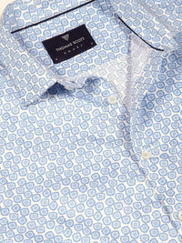 Thomas Scott Premium Smart Fit Floral Printed Cutaway Collar Cotton Formal Shirt