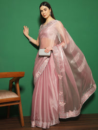 Saree mall Beads and Stones Organza Sarees