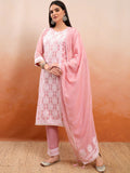 Vishudh Paisley Embroidered Regular Thread Work Kurta with Trouser & Dupatta