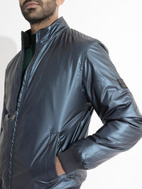 RARE RABBIT Men Carpo Tailored Fit Mandarin Collar Jacket