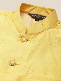 SOJANYA Manadrin Collar Kurta with Pyjamas & Nehru Jacket