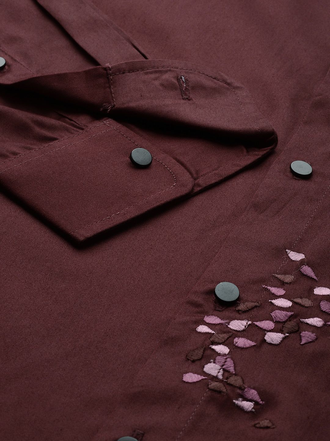 House of Pataudi Self Design Pure Cotton Opaque Party Shirt