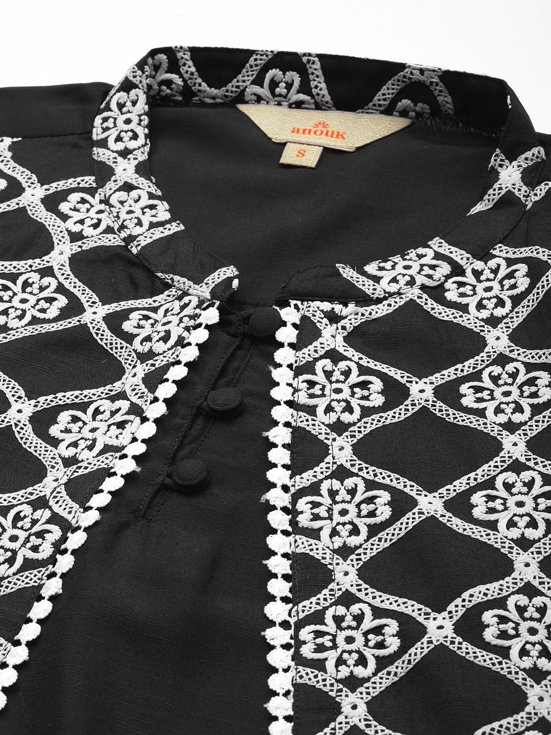 Anouk Ethnic Motifs Embroidered Layered Kurta