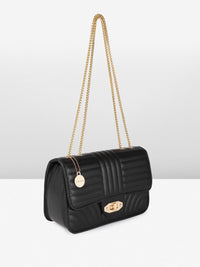 DressBerry Quilted Structured Shoulder Bag