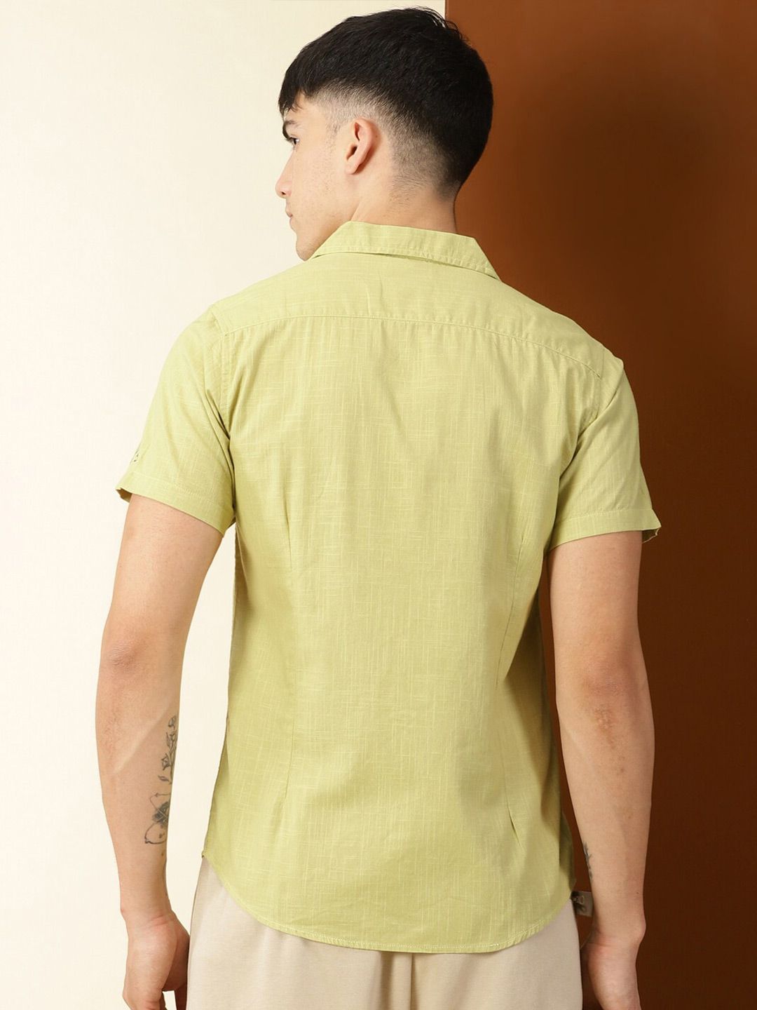 Thomas Scott Premium Fit Abstract Printed Pure Cotton Casual Shirt