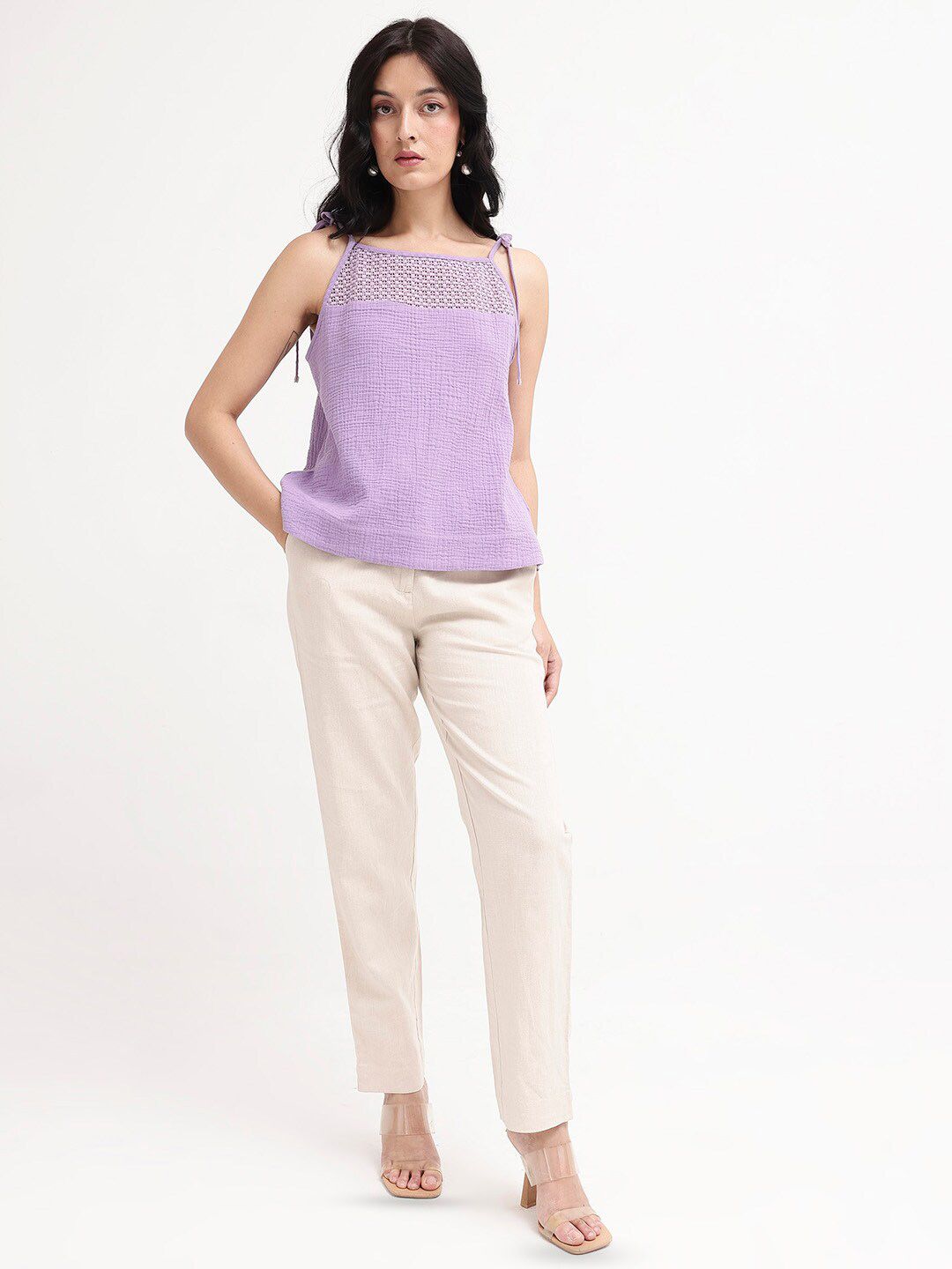 RAREISM Striped Cotton Top