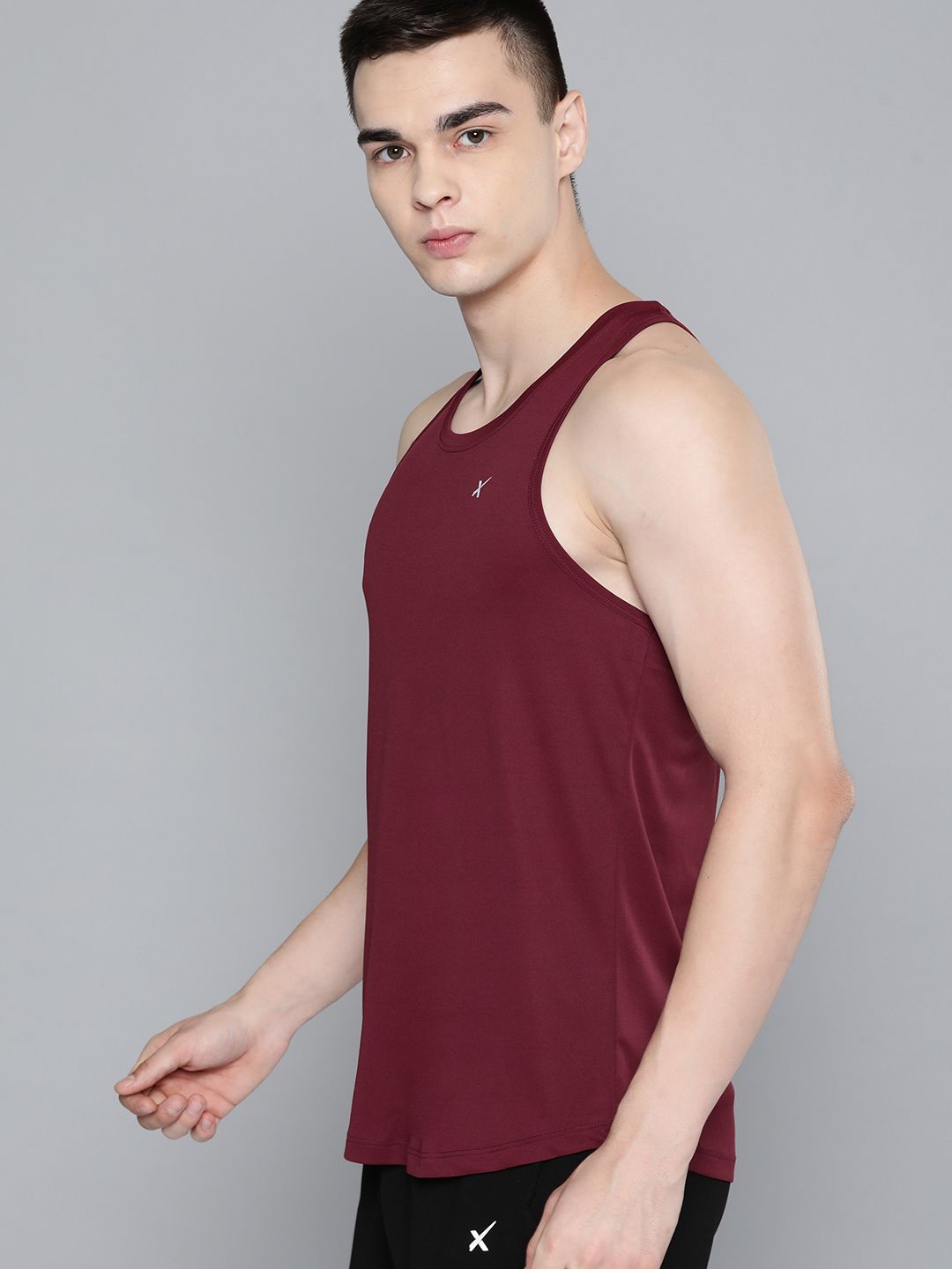 HRX by Hrithik Roshan Typography Detail Rapid-Dry Sleeveless Training T-shirt