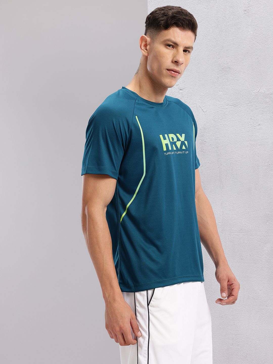 HRX by Hrithik Roshan Brand Logo Print Rapid-Dry Training T-shirt