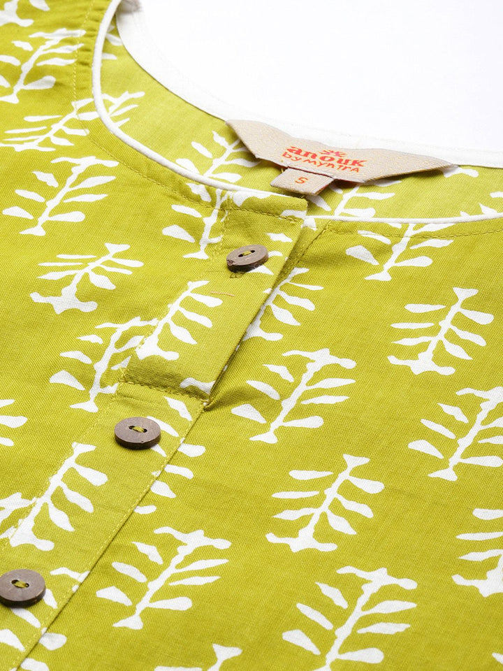Anouk Ethnic Motifs Printed Pure Cotton Kurta With Palazzos