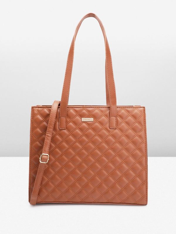 DressBerry Structured Quilted Shoulder Bag