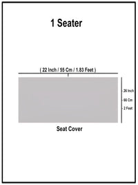STITCHNEST Olive Green & Beige Self Design 1 Seater Sofa Cover