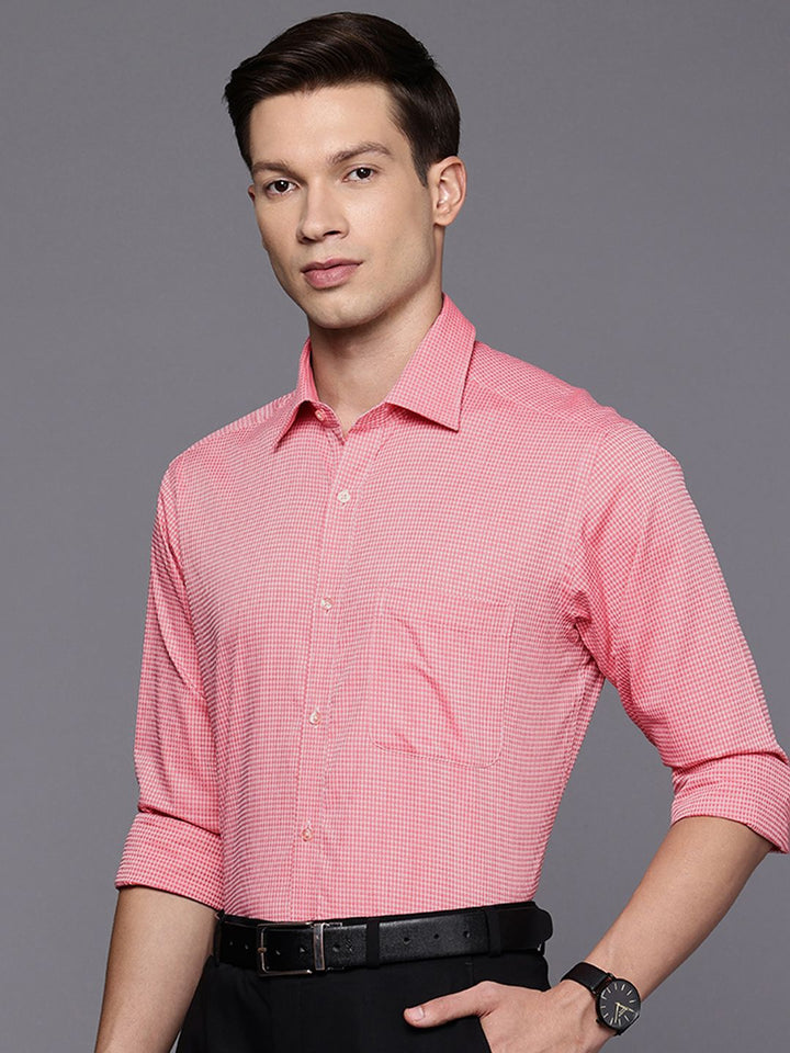 Raymond Pure Cotton Self Design Slim Fit Formal Shirt