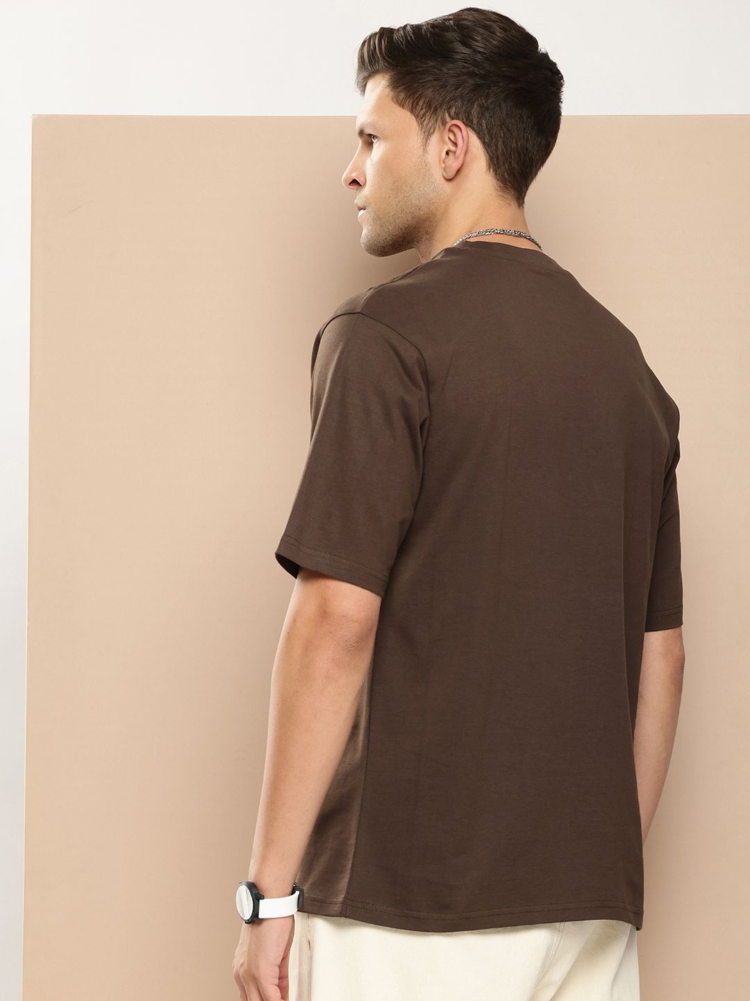 Difference of Opinion Men Printed Pure Cotton Oversized T-shirt