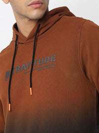 SPYKAR Typography Printed Hooded Cotton Sweatshirt