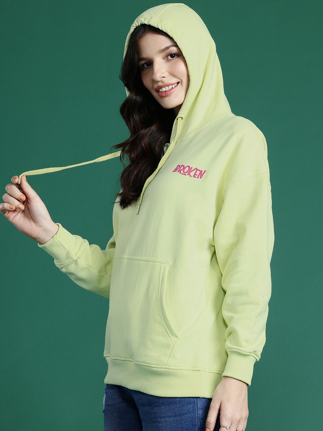 DressBerry Printed Hooded Sweatshirt