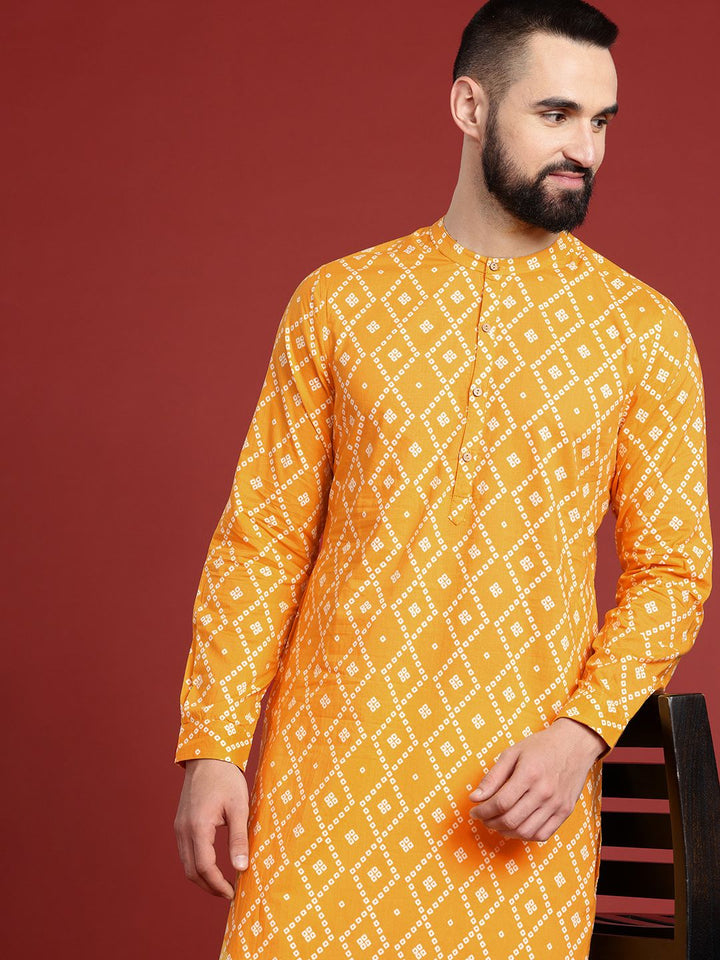 Anouk Geometric Printed Cotton Kurta