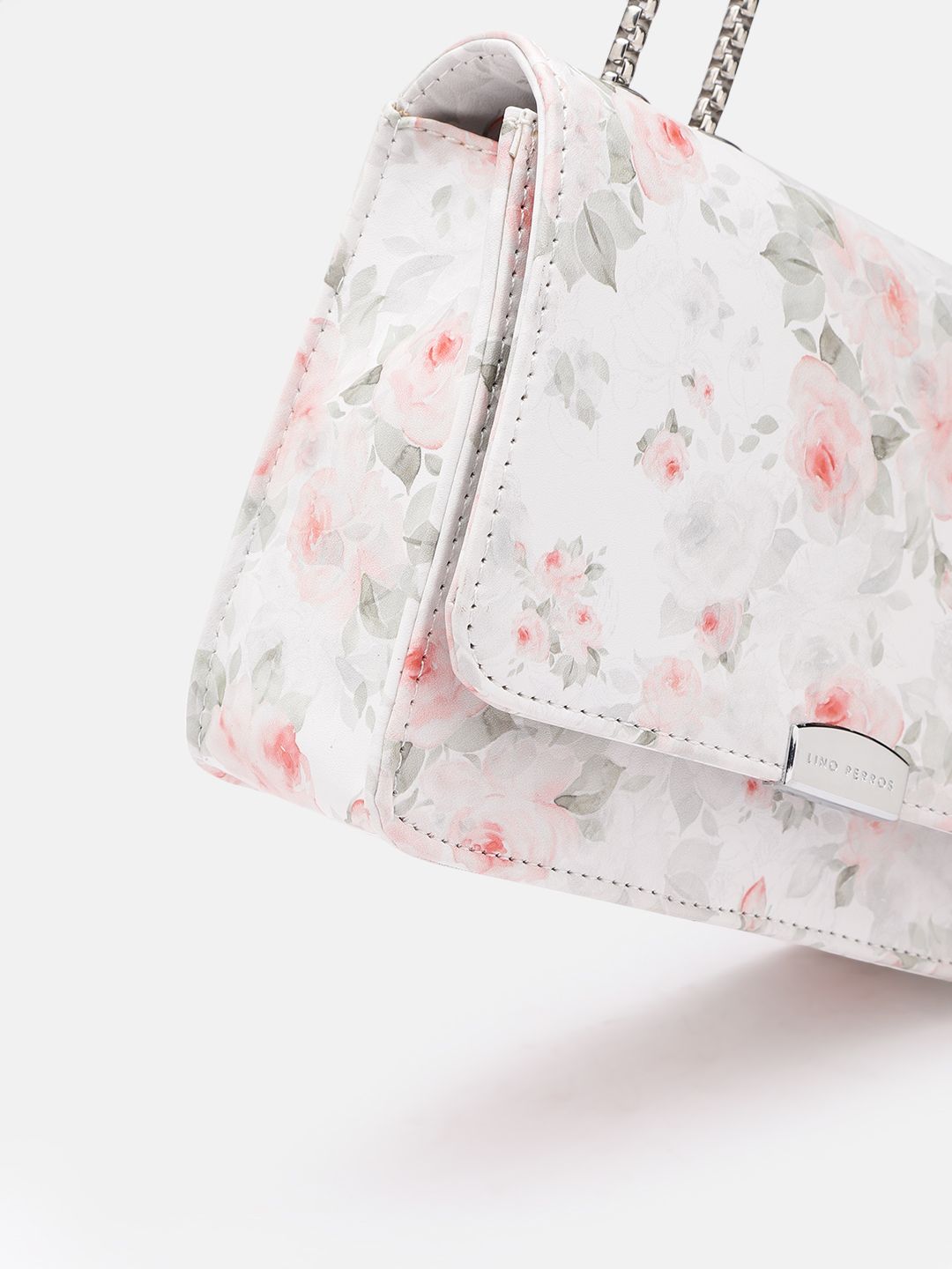 Lino Perros Floral Printed Structured Sling Bag