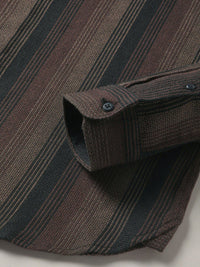 THE BEAR HOUSE  Striped Slim Fit Button-Down Collar Casual Shirt