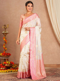 Saree mall Ethnic Motifs Zari Sungudi Sarees