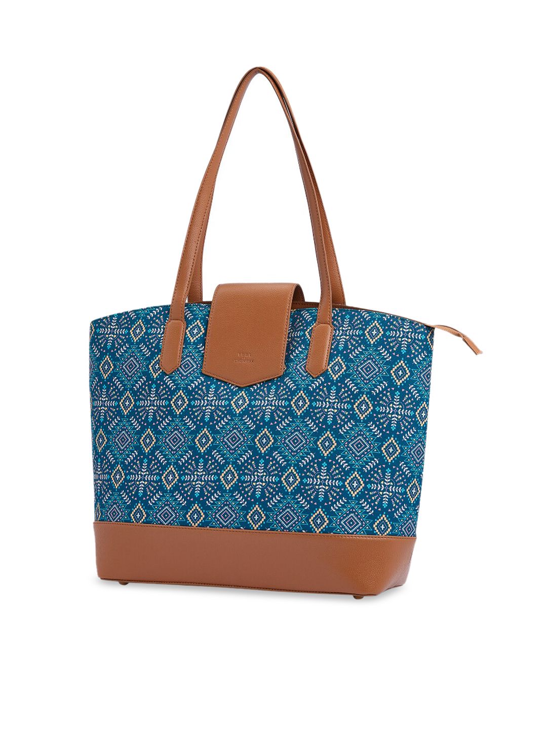 TEAL BY CHUMBAK Ethnic Motifs Printed Oversized Structured Tote Bag