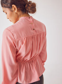 The Label Life Cinched Waist Ruffle Top