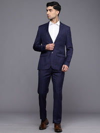 Raymond Slim Fit Checked Notched Lapel Single-Breasted Formal 2 Piece Suits