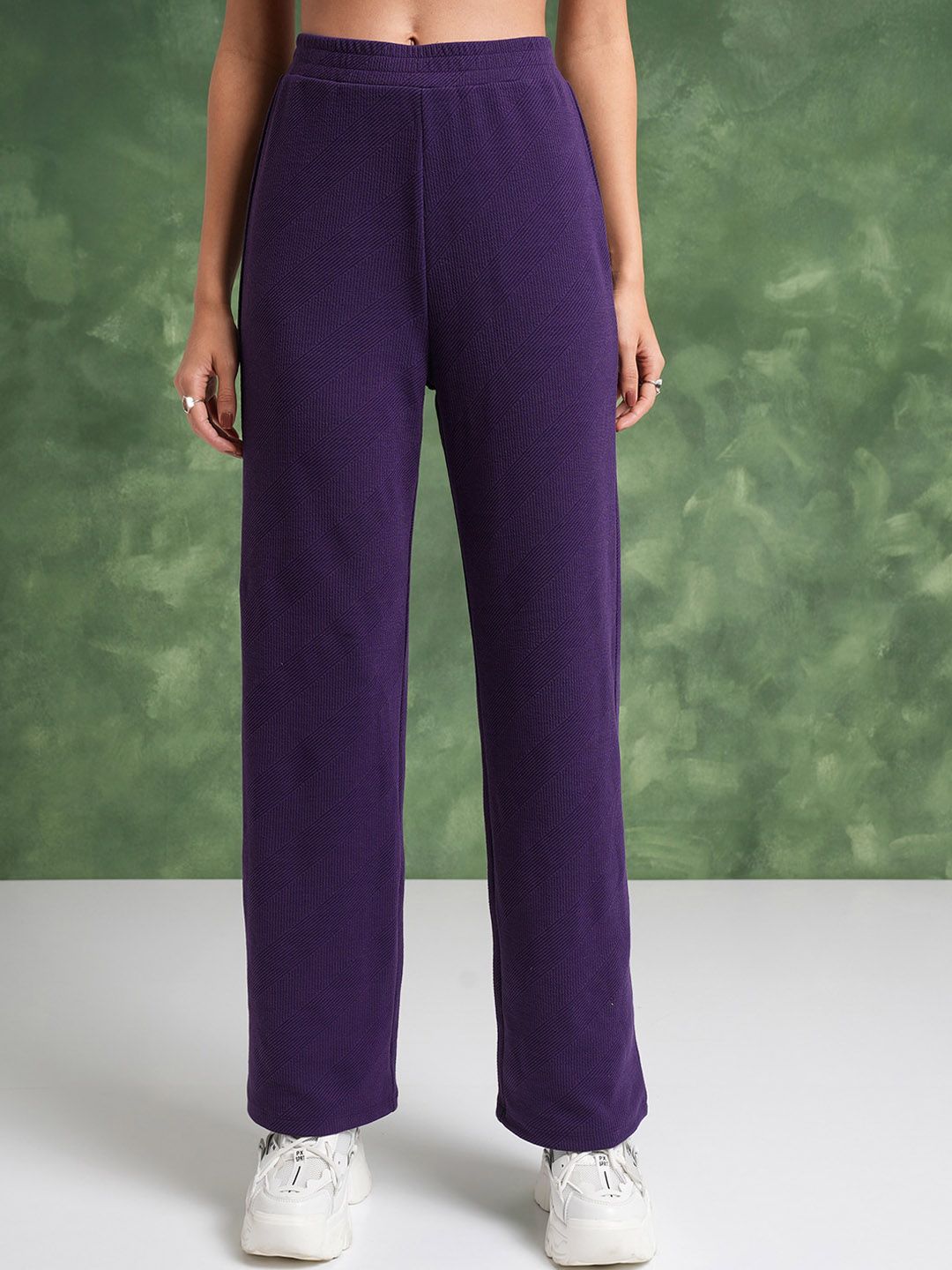 Tokyo Talkies Blue Sleeveless Crop Top With Sweater & Trousers Co-Ords